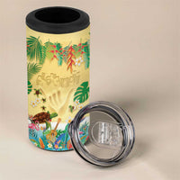 Hawaiian Alohawaii 4 in 1 Can Cooler Tumbler Tropical Plants and Animals on The Beach LT03 - Polynesian Pride