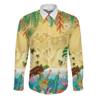 Hawaiian Alohawaii Family Matching Puletasi and Hawaiian Shirt Tropical Plants and Animals on The Beach LT03 Dad's Shirt - Long Sleeve Multicolor - Polynesian Pride