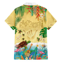 Hawaiian Alohawaii Family Matching Short Sleeve Bodycon Dress and Hawaiian Shirt Tropical Plants and Animals on The Beach LT03 - Polynesian Pride
