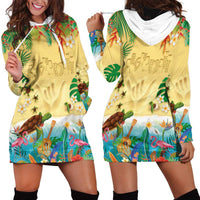 Hawaiian Alohawaii Hoodie Dress Tropical Plants and Animals on The Beach LT03 - Polynesian Pride