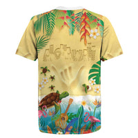 Hawaiian Alohawaii Rugby Jersey Tropical Plants and Animals on The Beach LT03 - Polynesian Pride