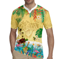 Hawaiian Alohawaii Rugby Jersey Tropical Plants and Animals on The Beach LT03 - Polynesian Pride
