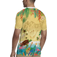Hawaiian Alohawaii Rugby Jersey Tropical Plants and Animals on The Beach LT03 - Polynesian Pride
