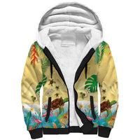 Hawaiian Alohawaii Sherpa Hoodie Tropical Plants and Animals on The Beach LT03 Unisex Multicolor - Polynesian Pride