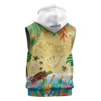 Hawaiian Alohawaii Sleeveless Zip Hoodie Tropical Plants and Animals on The Beach LT03 - Polynesian Pride