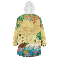 Hawaiian Alohawaii Wearable Blanket Hoodie Tropical Plants and Animals on The Beach LT03 - Polynesian Pride