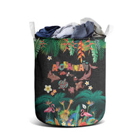 Hawaiian Alohawaii Laundry Basket Tribal Sea Animals Tattoo and Tropical Plants LT03 - Polynesian Pride