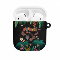 Hawaiian Alohawaii AirPods Case Tribal Sea Animals Tattoo and Tropical Plants LT03 Black - Polynesian Pride