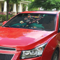 Hawaiian Alohawaii Auto Sun Shade Tribal Sea Animals Tattoo and Tropical Plants LT03 - Polynesian Pride