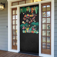 Hawaiian Alohawaii Door Cover Tribal Sea Animals Tattoo and Tropical Plants LT03 - Polynesian Pride