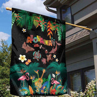 Hawaiian Alohawaii Garden Flag Tribal Sea Animals Tattoo and Tropical Plants LT03 - Polynesian Pride