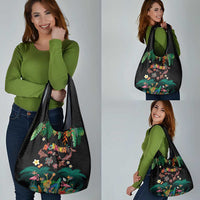 Hawaiian Alohawaii Grocery Bag Tribal Sea Animals Tattoo and Tropical Plants LT03 - Polynesian Pride