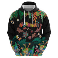 Hawaiian Alohawaii Hoodie Tribal Sea Animals Tattoo and Tropical Plants LT03 - Polynesian Pride