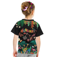 Hawaiian Alohawaii Kid T Shirt Tribal Sea Animals Tattoo and Tropical Plants LT03 - Polynesian Pride