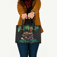 Hawaiian Alohawaii Leather Bag Tribal Sea Animals Tattoo and Tropical Plants LT03 - Polynesian Pride