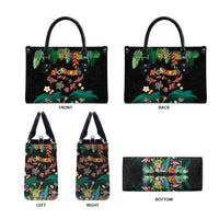 Hawaiian Alohawaii Leather Bag Tribal Sea Animals Tattoo and Tropical Plants LT03 - Polynesian Pride