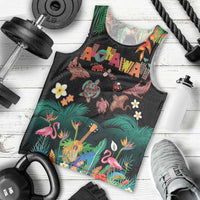 Hawaiian Alohawaii Men Tank Top Tribal Sea Animals Tattoo and Tropical Plants LT03 - Polynesian Pride