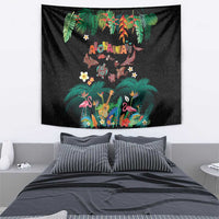 Hawaiian Alohawaii Tapestry Tribal Sea Animals Tattoo and Tropical Plants LT03 - Polynesian Pride