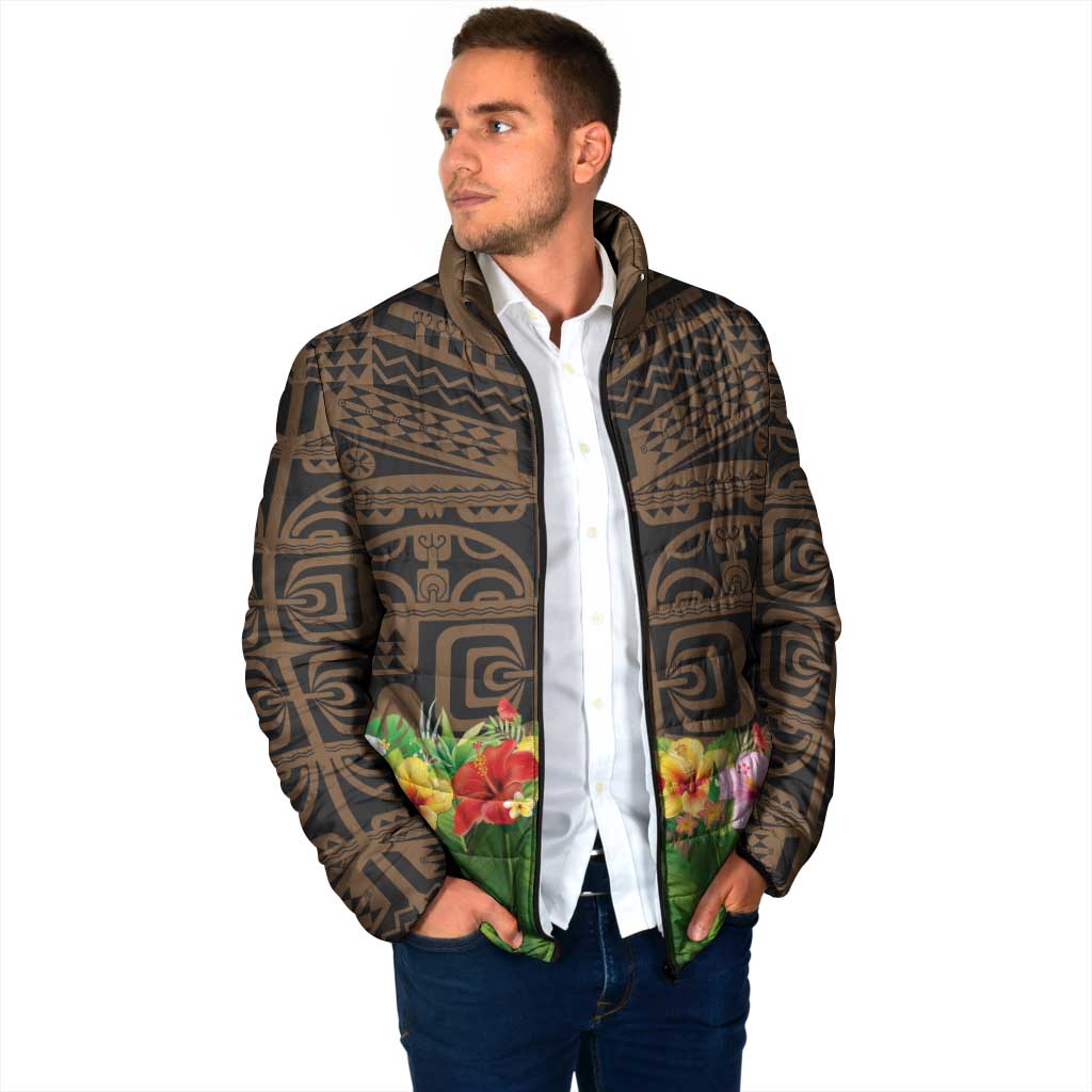 Hawaiian Hula Costume Padded Jacket Tribal Tattoo and Tropical Plants Skirt - Polynesian Pride