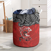 Aotearoa Toitu Te Tiriti Laundry Basket Taniwha Tribal Motifs LT03 Multicolor - Polynesian Pride