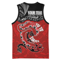Personalised Aotearoa Toitu Te Tiriti Basketball Jersey Taniwha Tribal Motifs LT03 - Polynesian Pride