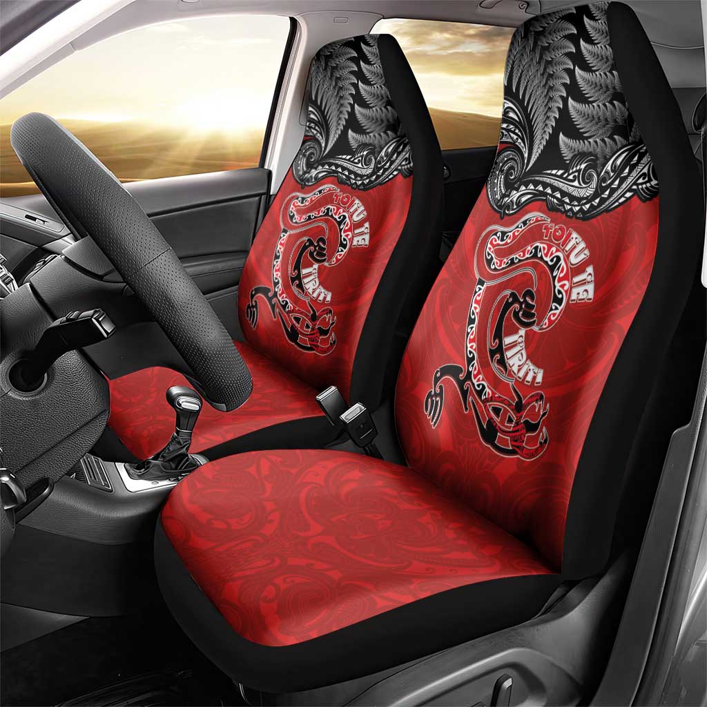 Aotearoa Toitu Te Tiriti Car Seat Cover Taniwha Tribal Motifs LT03 - Polynesian Pride