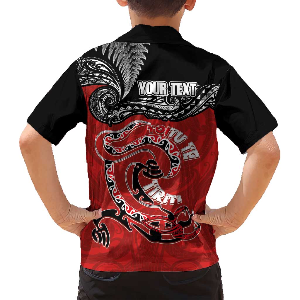 Personalised Aotearoa Toitu Te Tiriti Family Matching Mermaid Dress and Hawaiian Shirt Taniwha Tribal Motifs LT03 - Polynesian Pride