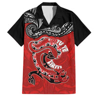 Personalised Aotearoa Toitu Te Tiriti Family Matching Mermaid Dress and Hawaiian Shirt Taniwha Tribal Motifs LT03 Dad's Shirt - Short Sleeve Multicolor - Polynesian Pride
