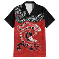 Personalised Aotearoa Toitu Te Tiriti Hawaiian Shirt Taniwha Tribal Motifs LT03 Multicolor - Polynesian Pride