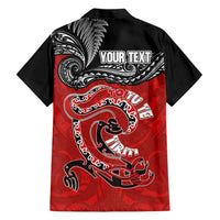 Personalised Aotearoa Toitu Te Tiriti Hawaiian Shirt Taniwha Tribal Motifs LT03 - Polynesian Pride