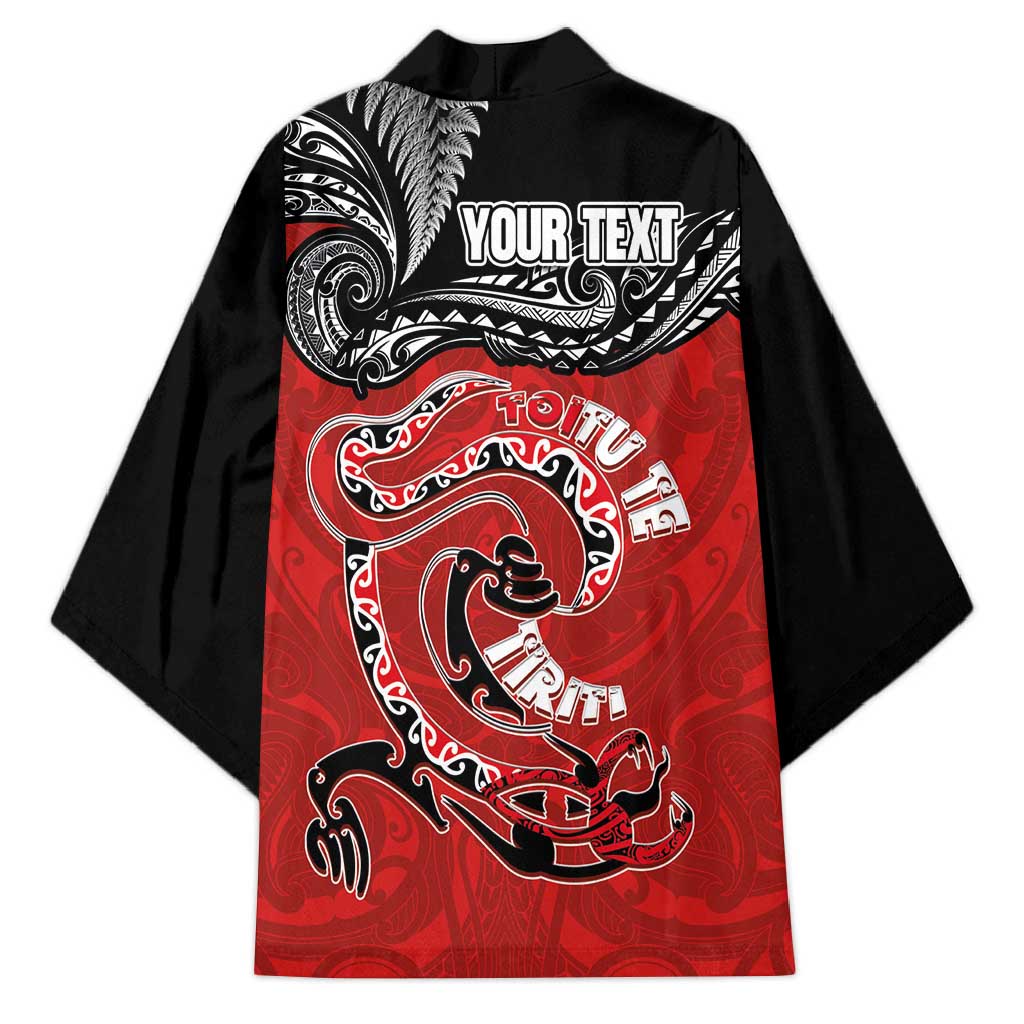 Personalised Aotearoa Toitu Te Tiriti Kimono Taniwha Tribal Motifs LT03 - Polynesian Pride