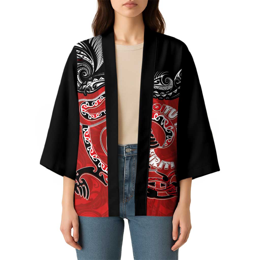 Personalised Aotearoa Toitu Te Tiriti Kimono Taniwha Tribal Motifs LT03 - Polynesian Pride