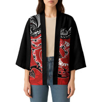 Personalised Aotearoa Toitu Te Tiriti Kimono Taniwha Tribal Motifs LT03 - Polynesian Pride