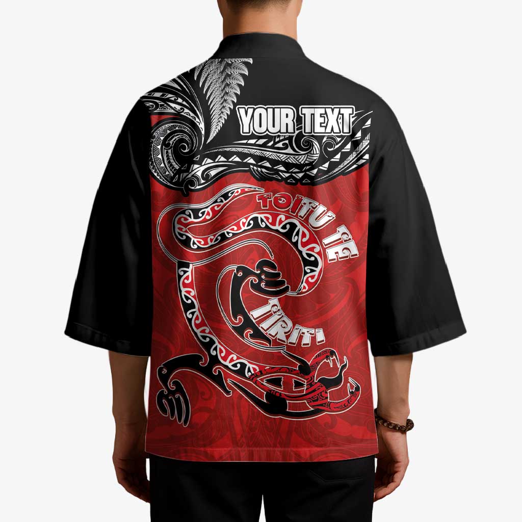 Personalised Aotearoa Toitu Te Tiriti Kimono Taniwha Tribal Motifs LT03 - Polynesian Pride