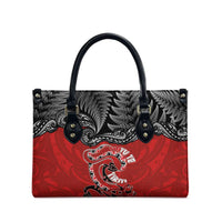 Aotearoa Toitu Te Tiriti Leather Bag Taniwha Tribal Motifs LT03 - Polynesian Pride