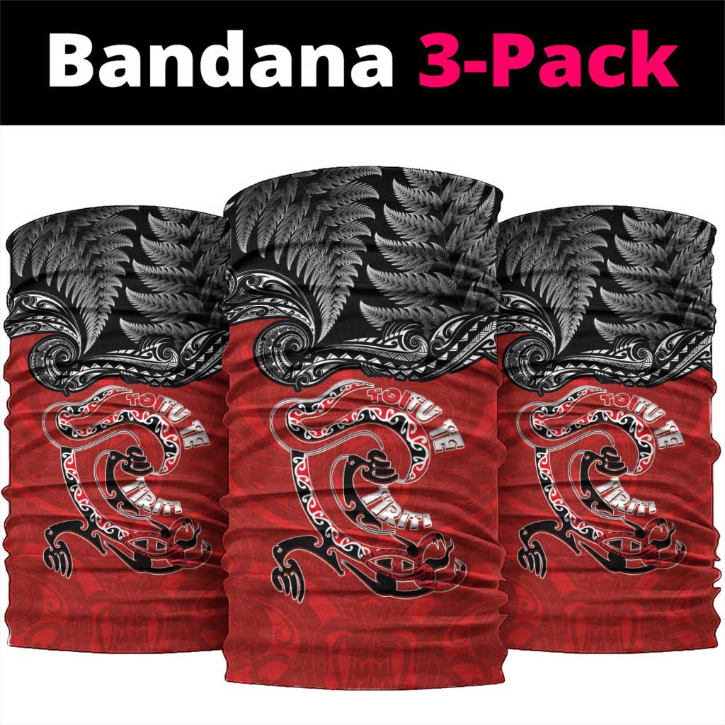 Aotearoa Toitu Te Tiriti Neck Gaiter Taniwha Tribal Motifs