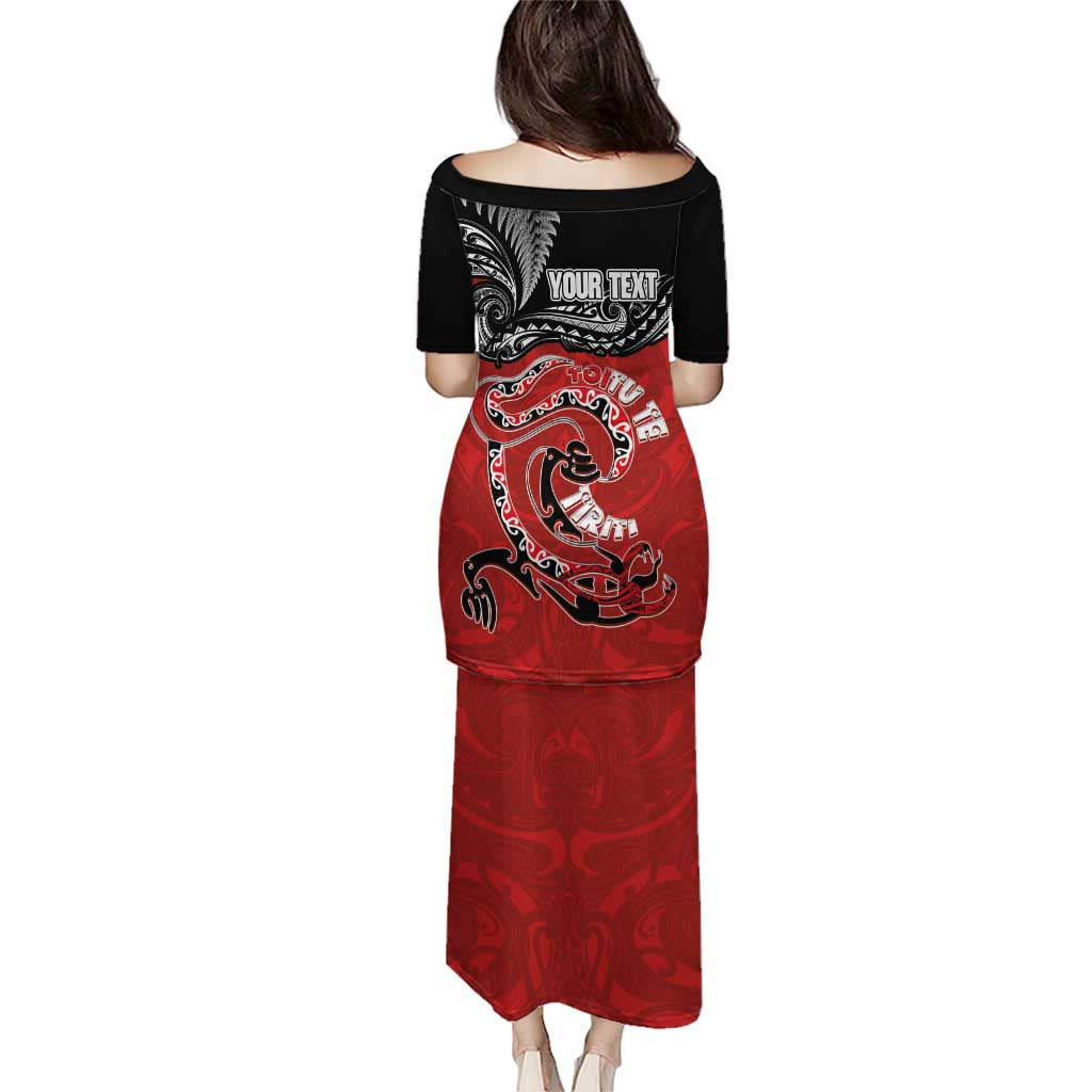 Personalised Aotearoa Toitu Te Tiriti Puletasi Taniwha Tribal Motifs