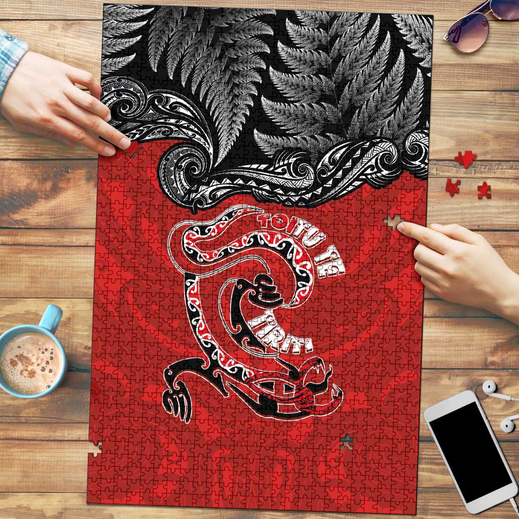 Aotearoa Toitu Te Tiriti Puzzle Taniwha Tribal Motifs