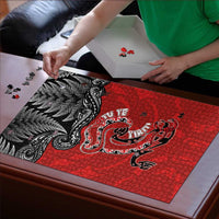 Aotearoa Toitu Te Tiriti Puzzle Taniwha Tribal Motifs