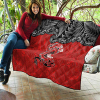Aotearoa Toitu Te Tiriti Quilt Taniwha Tribal Motifs LT03 - Polynesian Pride