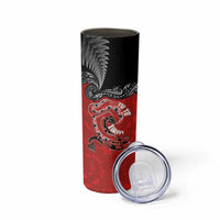 Aotearoa Toitu Te Tiriti Skinny Tumbler Taniwha Tribal Motifs LT03 - Polynesian Pride