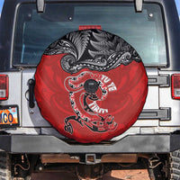 Aotearoa Toitu Te Tiriti Spare Tire Cover Taniwha Tribal Motifs LT03 Multicolor - Polynesian Pride