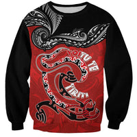 Personalised Aotearoa Toitu Te Tiriti Sweatshirt Taniwha Tribal Motifs LT03 Unisex Multicolor - Polynesian Pride
