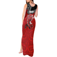 Personalised Aotearoa Toitu Te Tiriti Tank Maxi Dress Taniwha Tribal Motifs LT03 - Polynesian Pride