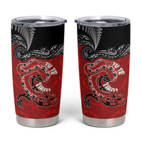 Aotearoa Toitu Te Tiriti Tumbler Cup Taniwha Tribal Motifs LT03 Multicolor - Polynesian Pride