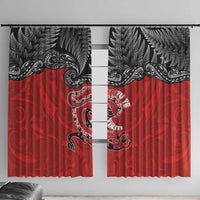 Aotearoa Toitu Te Tiriti Window Curtain Taniwha Tribal Motifs