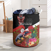 Aotearoa Toitu Te Tiriti Laundry Basket Waitangi-Honour The Treaty NZ Tuatara and Plants LT03 Multicolor - Polynesian Pride