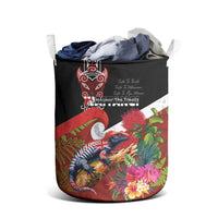 Aotearoa Toitu Te Tiriti Laundry Basket Waitangi-Honour The Treaty NZ Tuatara and Plants LT03 - Polynesian Pride