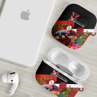 Aotearoa Toitu Te Tiriti AirPods Case Waitangi-Honour The Treaty NZ Tuatara and Plants LT03 - Polynesian Pride