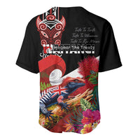 Aotearoa Toitu Te Tiriti Baseball Jersey Waitangi-Honour The Treaty NZ Tuatara and Plants LT03 - Polynesian Pride